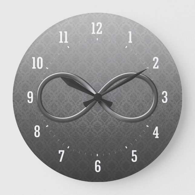 Infinity Symbol Damask background Wall Clock (Front)