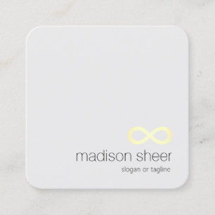 Infinity Symbol Energy Healer Teacher Square Business Card