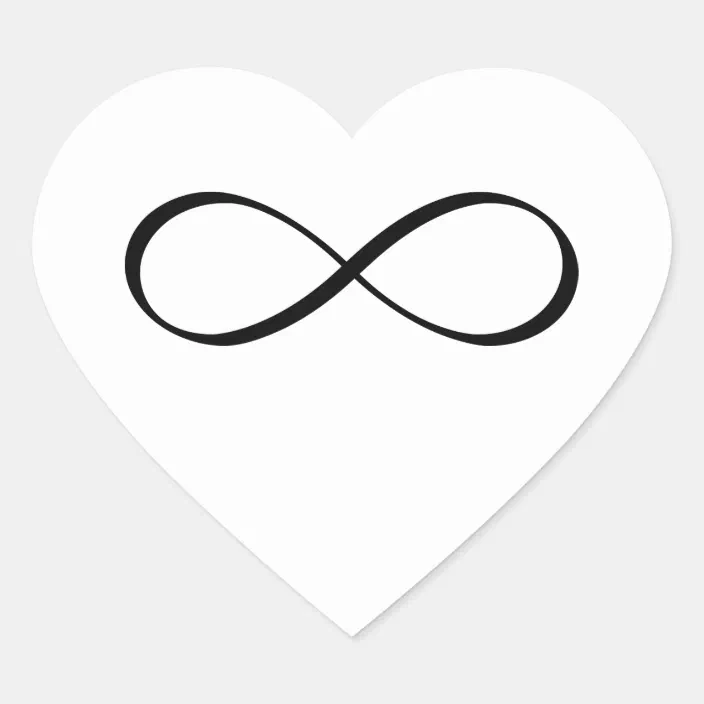 Infinity Symbol Heart Sticker Zazzle Com