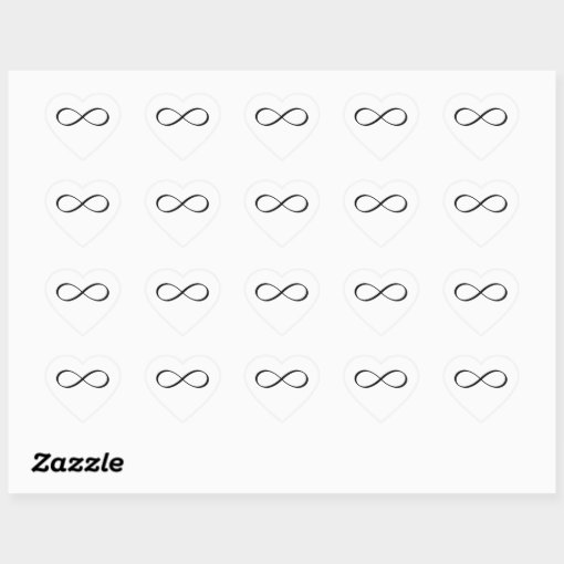 Infinity Symbol Heart Sticker | Zazzle