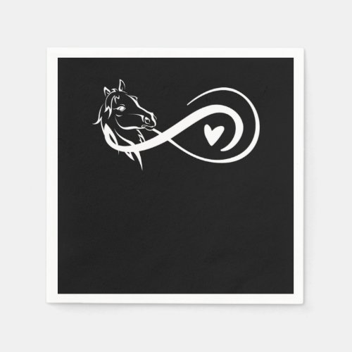 Infinity Symbol Horse Heart Equestrian Racing Gift Napkins