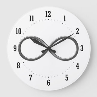 Infinity Symbol Large Clock