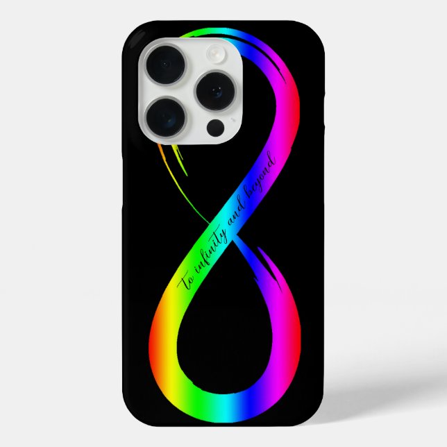 Infinity Symbol Lgbt Gay Pride Rainbow Black Case-Mate iPhone Case (Back)