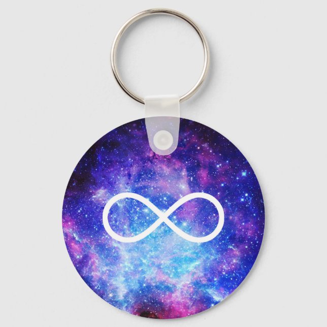 Infinity symbol nebula keychain (Front)