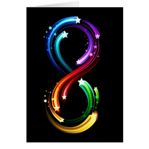 Infinity symbol of rainbow comets