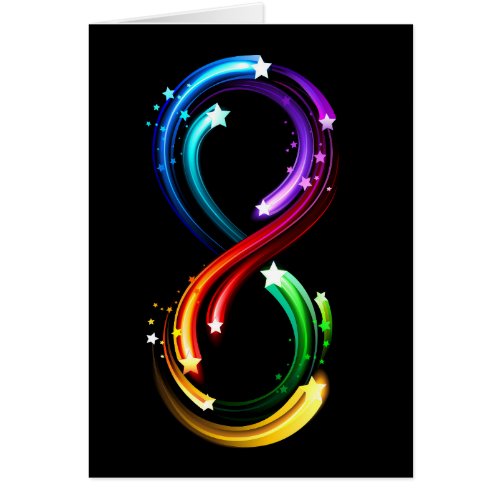 Infinity symbol of rainbow comets