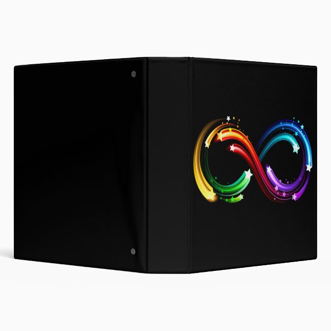 Infinity symbol of rainbow comets 3 ring binder (Background)