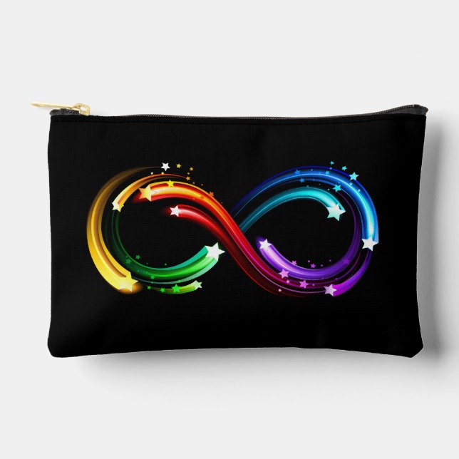Infinity symbol of rainbow comets accessory pouch (Front)