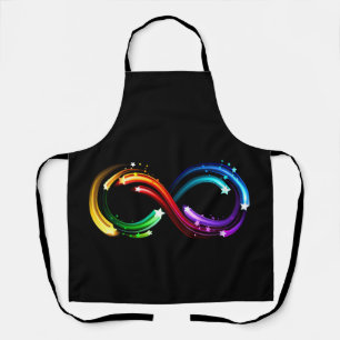Infinity symbol of rainbow comets apron