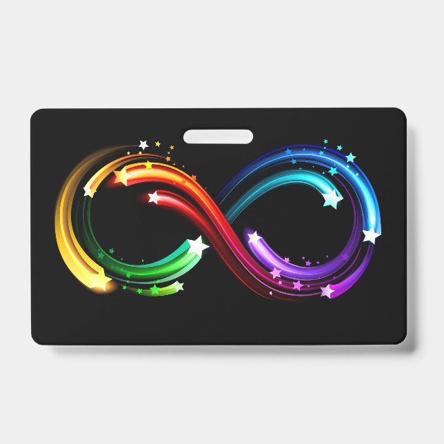Infinity symbol of rainbow comets badge (Front)