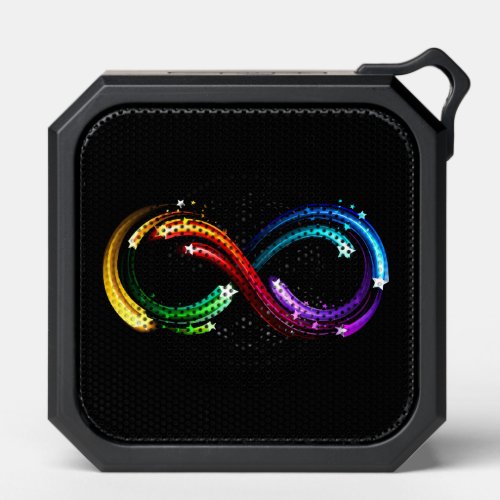 Infinity symbol of rainbow comets bluetooth speaker