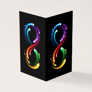 Infinity symbol of rainbow comets business card