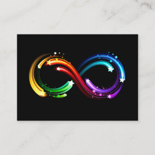 Infinity symbol of rainbow comets calling card