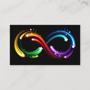 Infinity symbol of rainbow comets calling card