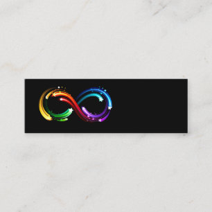 Infinity symbol of rainbow comets calling card