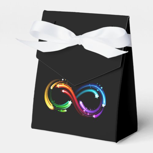 Infinity symbol of rainbow comets favor boxes
