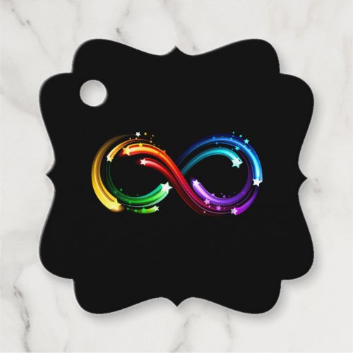 Infinity symbol of rainbow comets favor tags