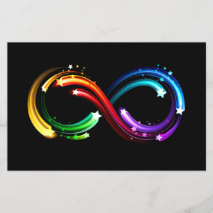 Infinity symbol of rainbow comets flyer