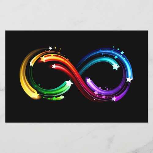 Infinity symbol of rainbow comets flyer