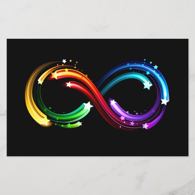 Infinity symbol of rainbow comets flyer (Front)