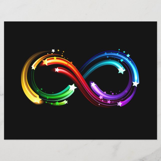 Infinity symbol of rainbow comets flyer (Front)