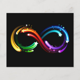 Infinity symbol of rainbow comets flyer