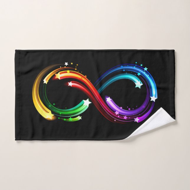 Infinity symbol of rainbow comets hand towel  (Hand Towel)