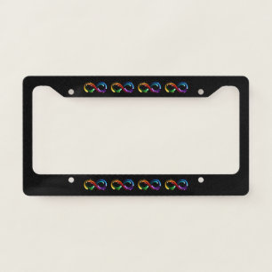 Infinity symbol of rainbow comets license plate frame