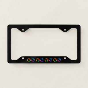 Infinity symbol of rainbow comets license plate frame