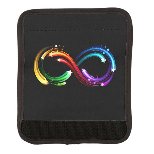 Infinity symbol of rainbow comets luggage handle wrap