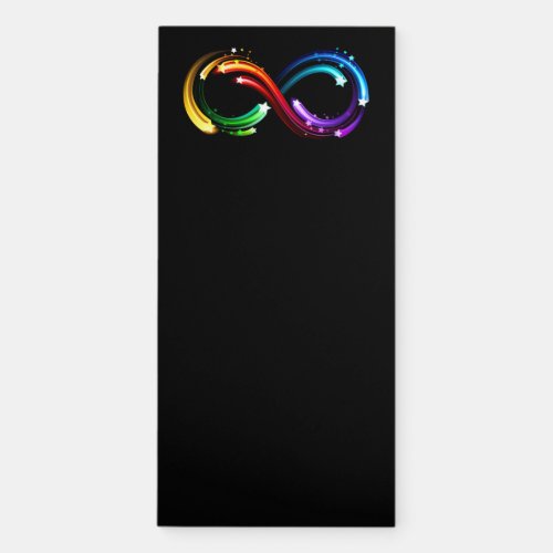 Infinity symbol of rainbow comets magnetic notepad