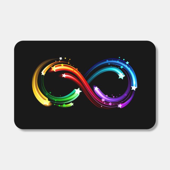 Infinity symbol of rainbow comets matchboxes (Front)