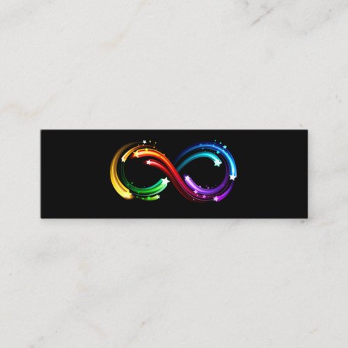 Infinity symbol of rainbow comets mini business card