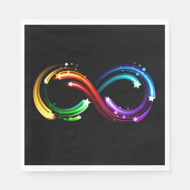 Infinity symbol of rainbow comets napkins (Front)