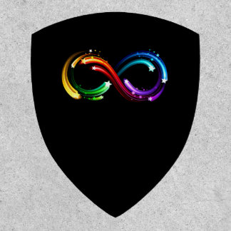 Infinity symbol of rainbow comets patch