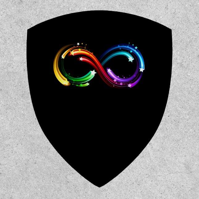 Infinity symbol of rainbow comets patch (Front)