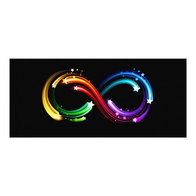 Infinity symbol of rainbow comets rack card (Front)