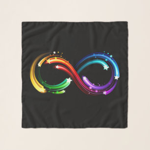 Infinity symbol of rainbow comets scarf