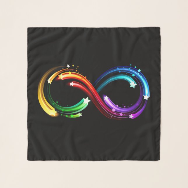 Infinity symbol of rainbow comets scarf (Front)