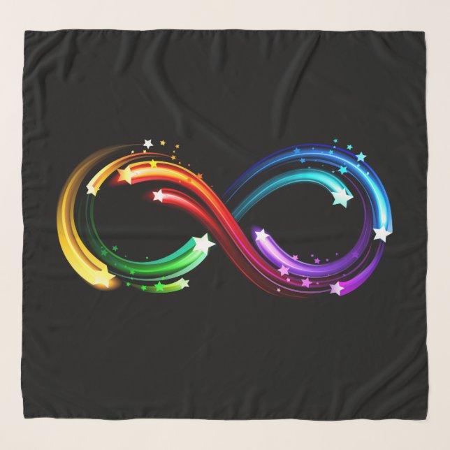 Infinity symbol of rainbow comets scarf (Front (Horizontal))