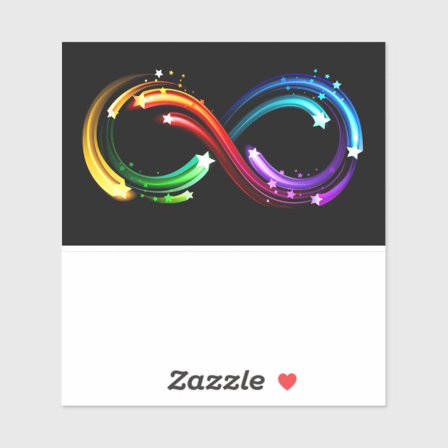 Infinity symbol of rainbow comets sticker (Sheet)