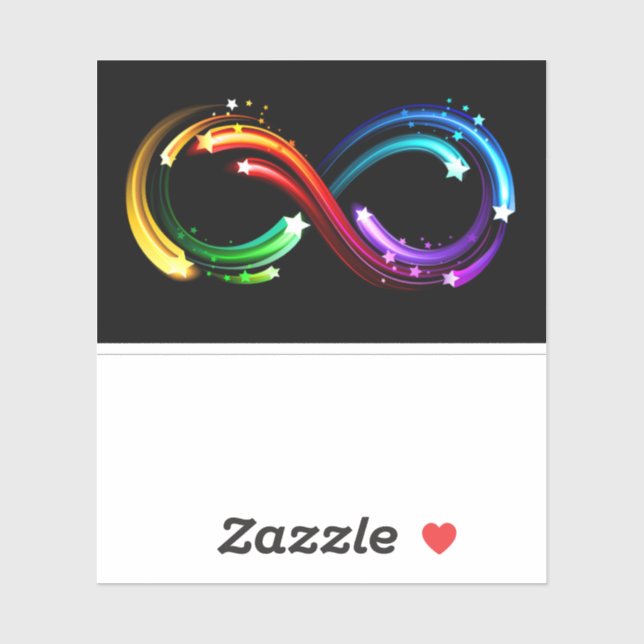 Infinity symbol of rainbow comets sticker (Sheet)