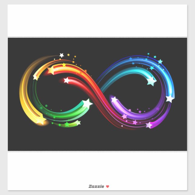 Infinity symbol of rainbow comets sticker (Sheet)