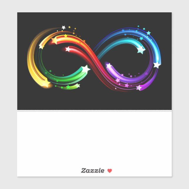 Infinity symbol of rainbow comets sticker (Sheet)
