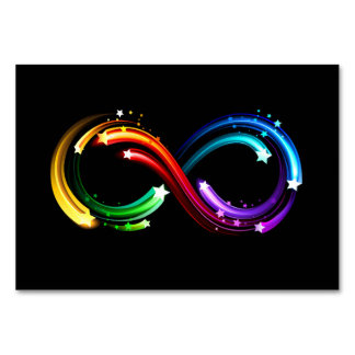 Infinity symbol of rainbow comets table number