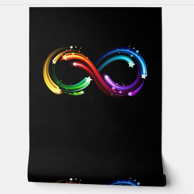 Infinity symbol of rainbow comets wallpaper  (Unrolling)