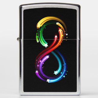 Infinity symbol of rainbow comets zippo lighter