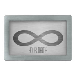 Infinity Symbol On Faux Metal Texture by STaylor Belt Buckle