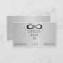 Infinity Symbol On Faux Metal Texture by STaylor Business Card