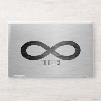 Infinity Symbol on Faux Metal Texture by STaylor HP Laptop Skin